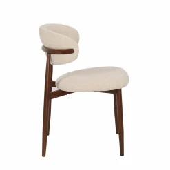 Silla de comedor efecto madera beige Martina 54x52x76cm Clau&Chloe