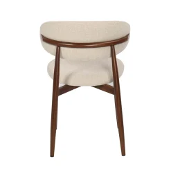 Silla de comedor efecto madera beige Martina 54x52x76cm Clau&Chloe