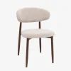 Silla de comedor efecto madera marfil Martina 54x52x76cm Clau&Chloe