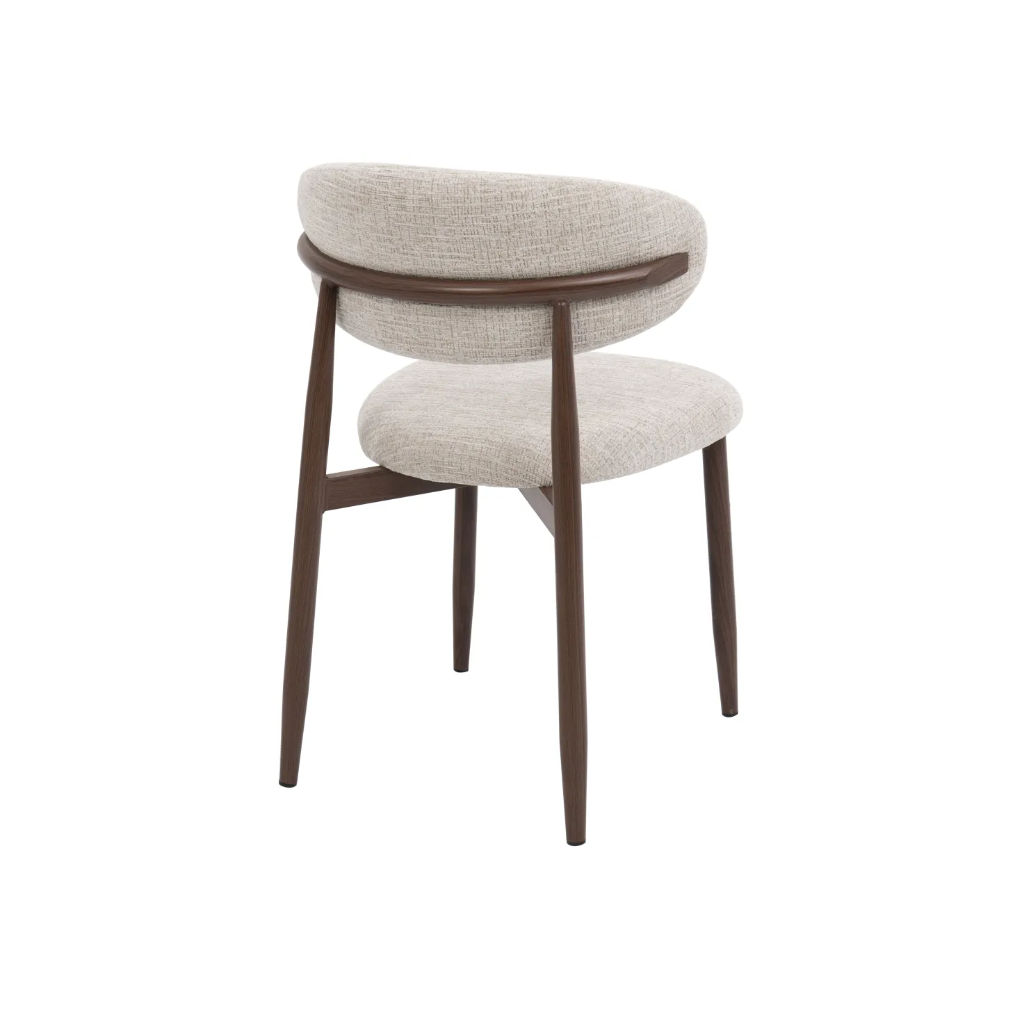 Silla de comedor efecto madera marfil Martina 54x52x76cm Clau&Chloe