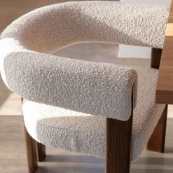 Silla de comedor efecto madera crema Velia 60x70x97cm Clau&Chloe
