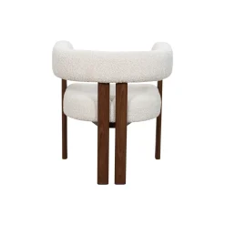 Silla de comedor efecto madera crema Velia 60x70x97cm Clau&Chloe