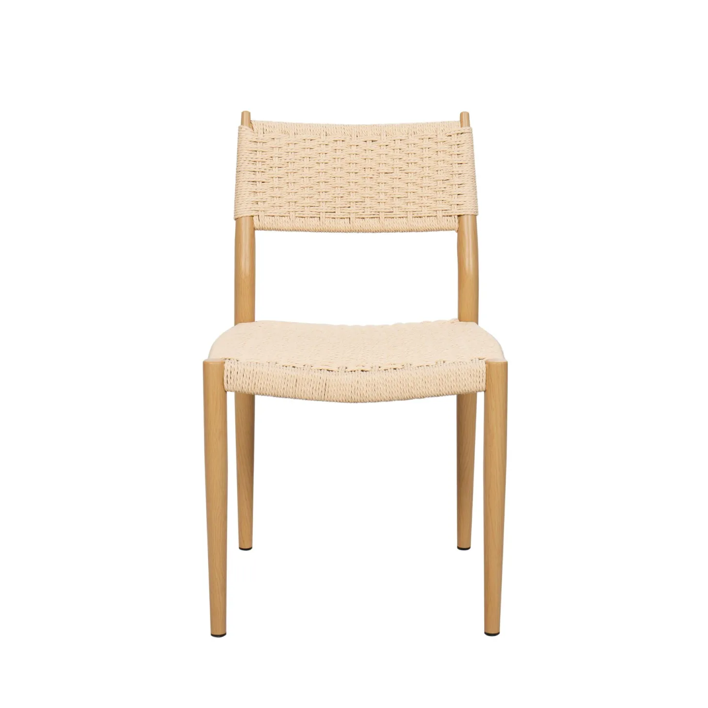 Silla de comedor efecto madera beige Vilma 56x50x82cm Clau&Chloe