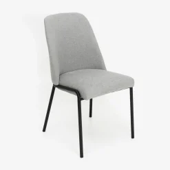 Silla de comedor gris claro Mina 49x60cm