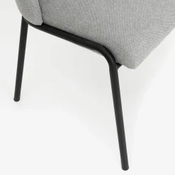 Silla de comedor gris claro Mina 49x60cm