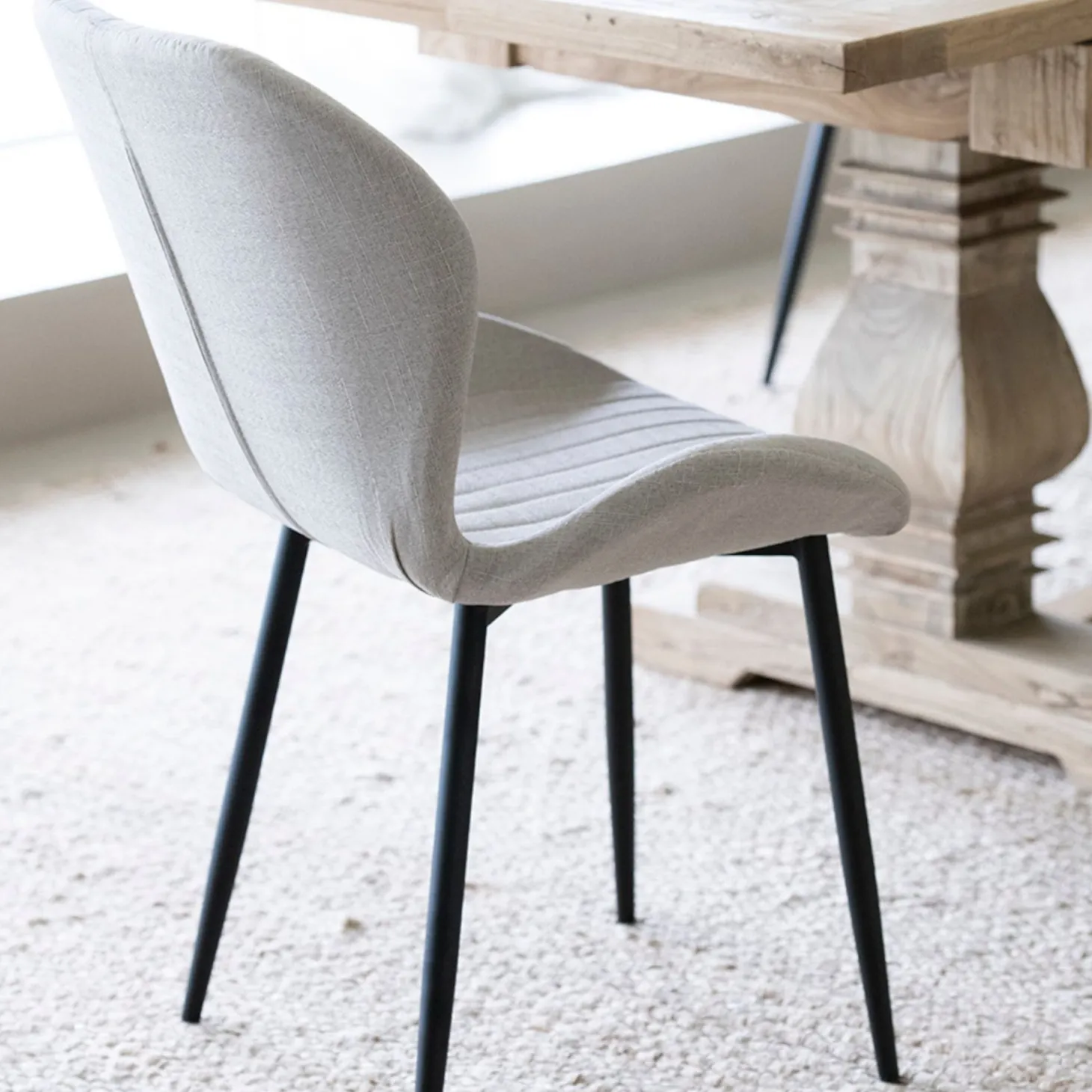 Silla de comedor gris Lydia 54x50x86cm Clau&Chloe