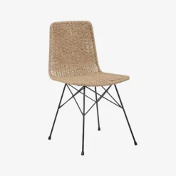 Silla de interior y exterior de ratán sintético 45x41x83cm