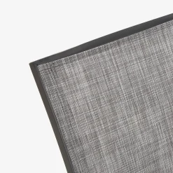 Silla de jardín apilable de aluminio y textilene gris 58x65x91,5cm