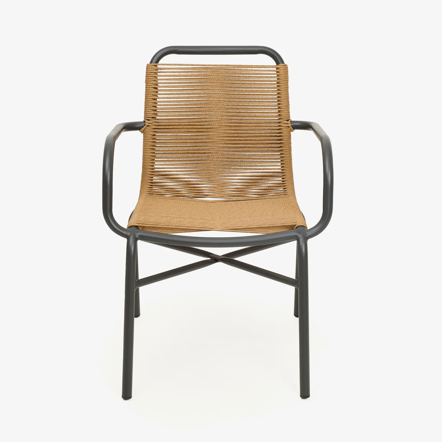 Silla de jardín de ratán sintético y aluminio Anse 55x60x79cm