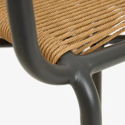 Silla de jardín de ratán sintético y aluminio Anse 55x60x79cm