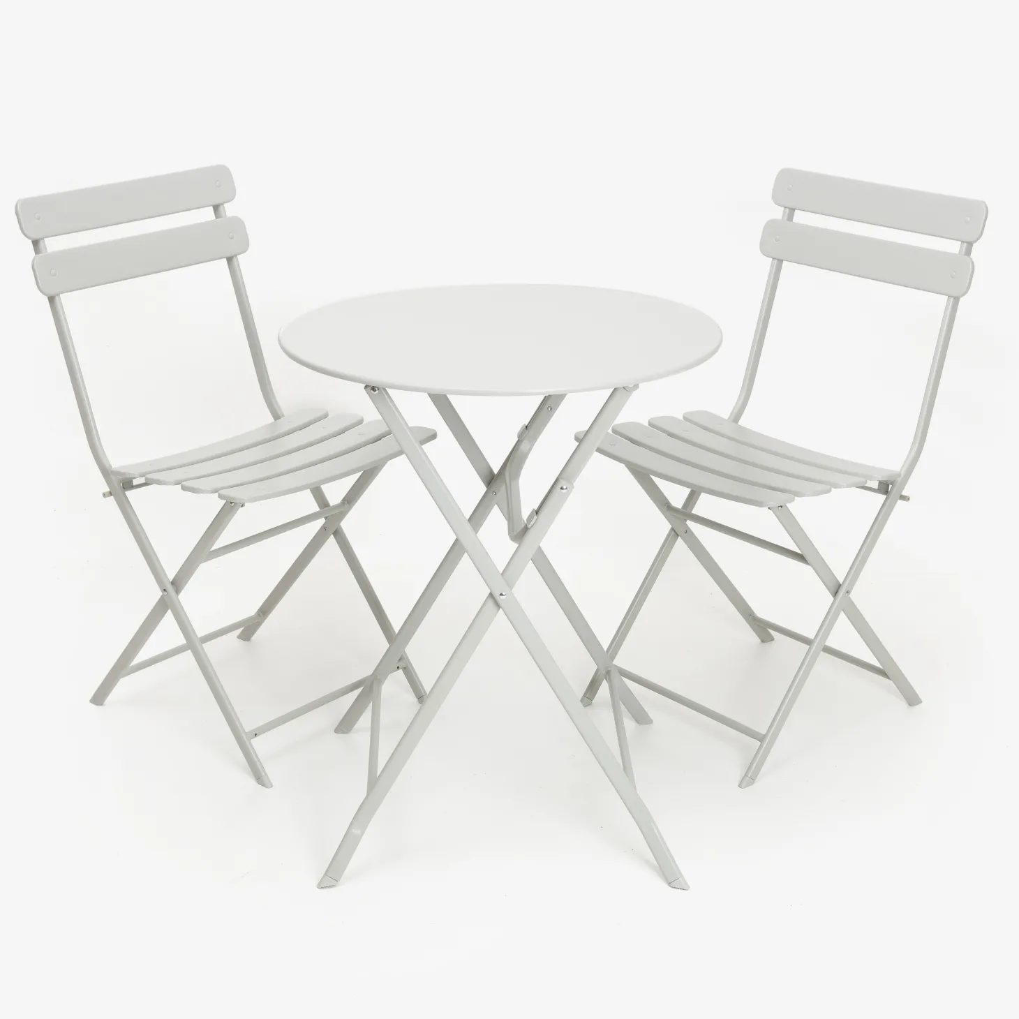 Silla de jardín plegable de metal gris Bistro 40x38x90cm