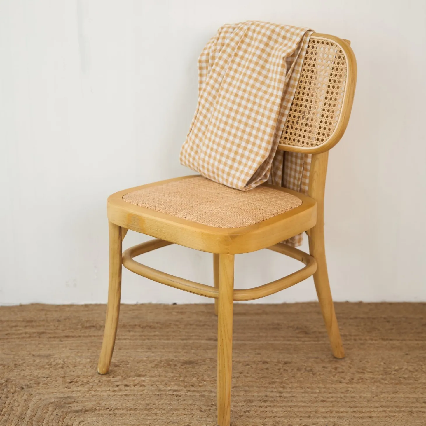 Silla de madera de olmo clara Cibran 45x41x83cm Clau&Chloe