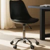 Silla de oficina con ruedas negra Tulip 48x55x82cm