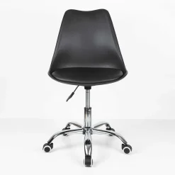 Silla de oficina con ruedas negra Tulip 48x55x82cm
