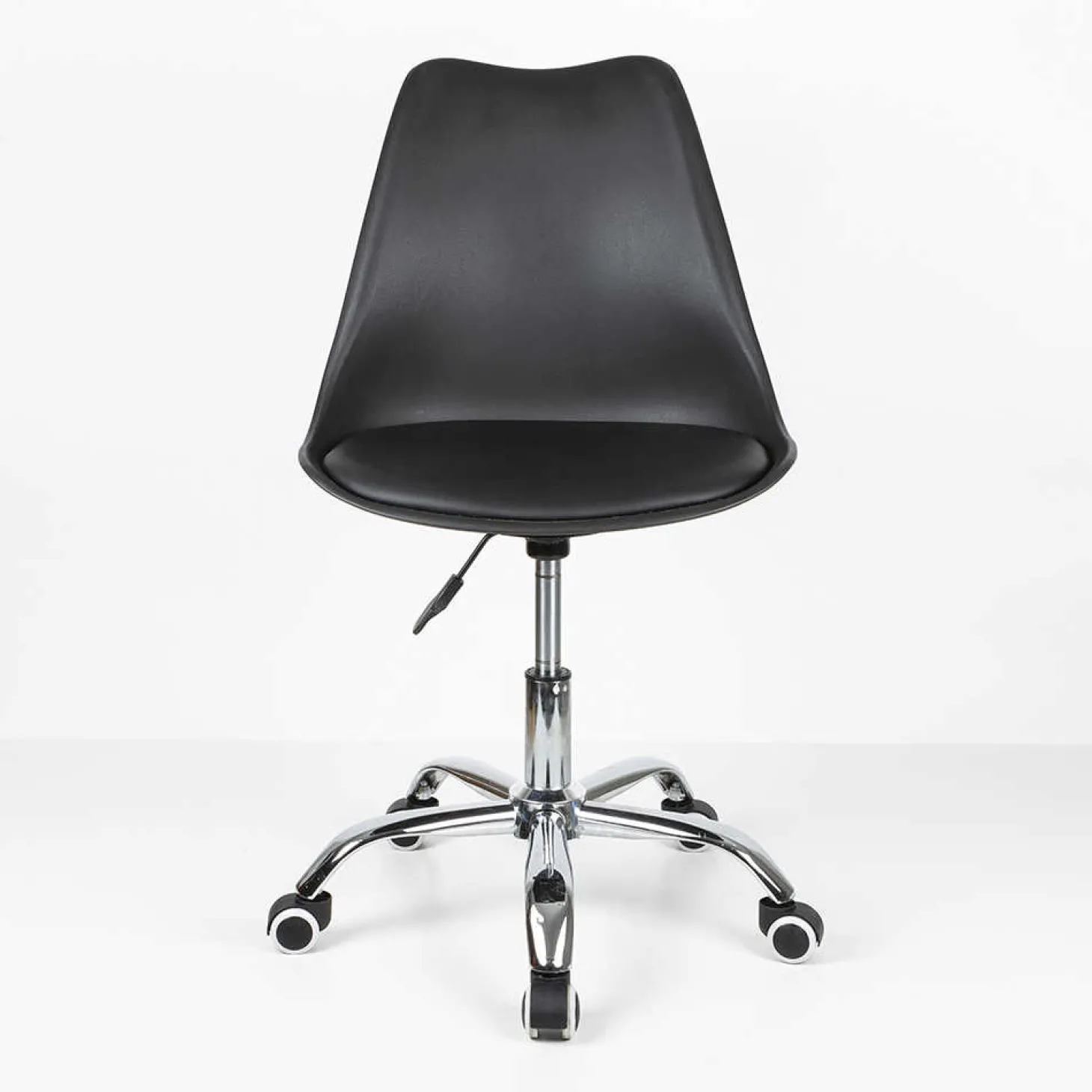 Silla de oficina con ruedas negra Tulip 48x55x82cm