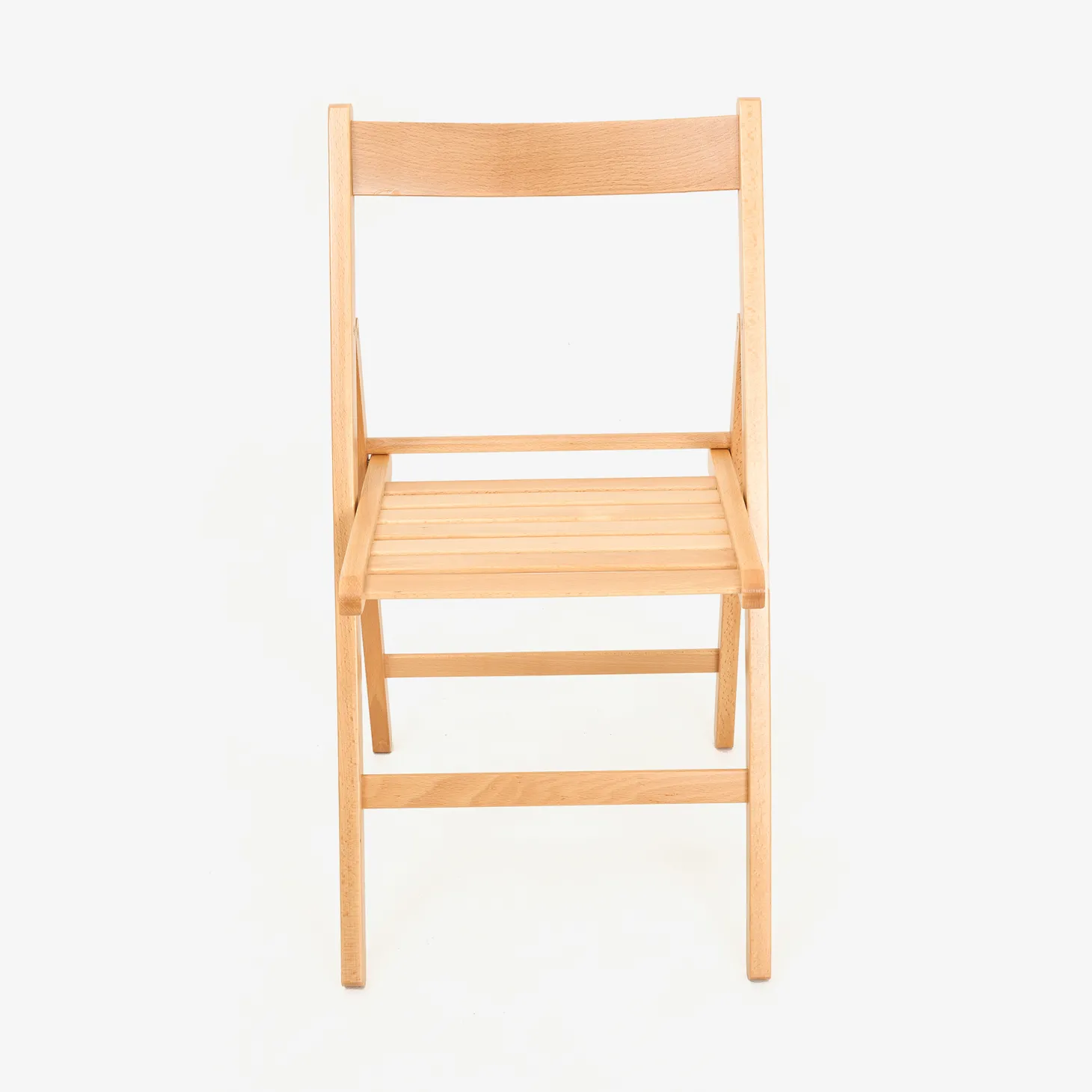 Silla plegable de madera de haya natural Gema 43x48x79cm