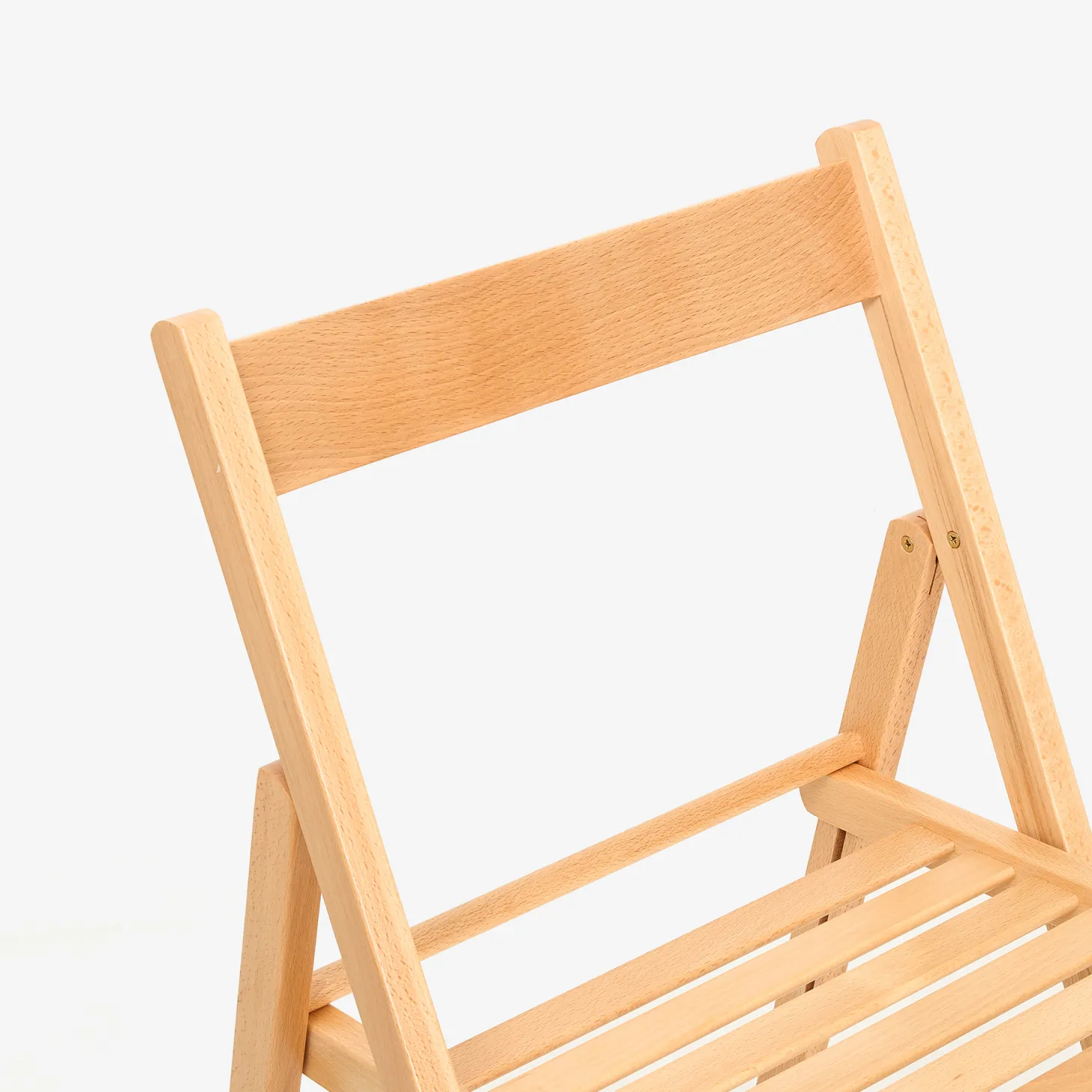 Silla plegable de madera de haya natural Gema 43x48x79cm