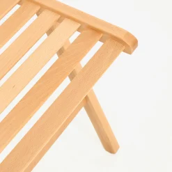 Silla plegable de madera de haya natural Gema 43x48x79cm