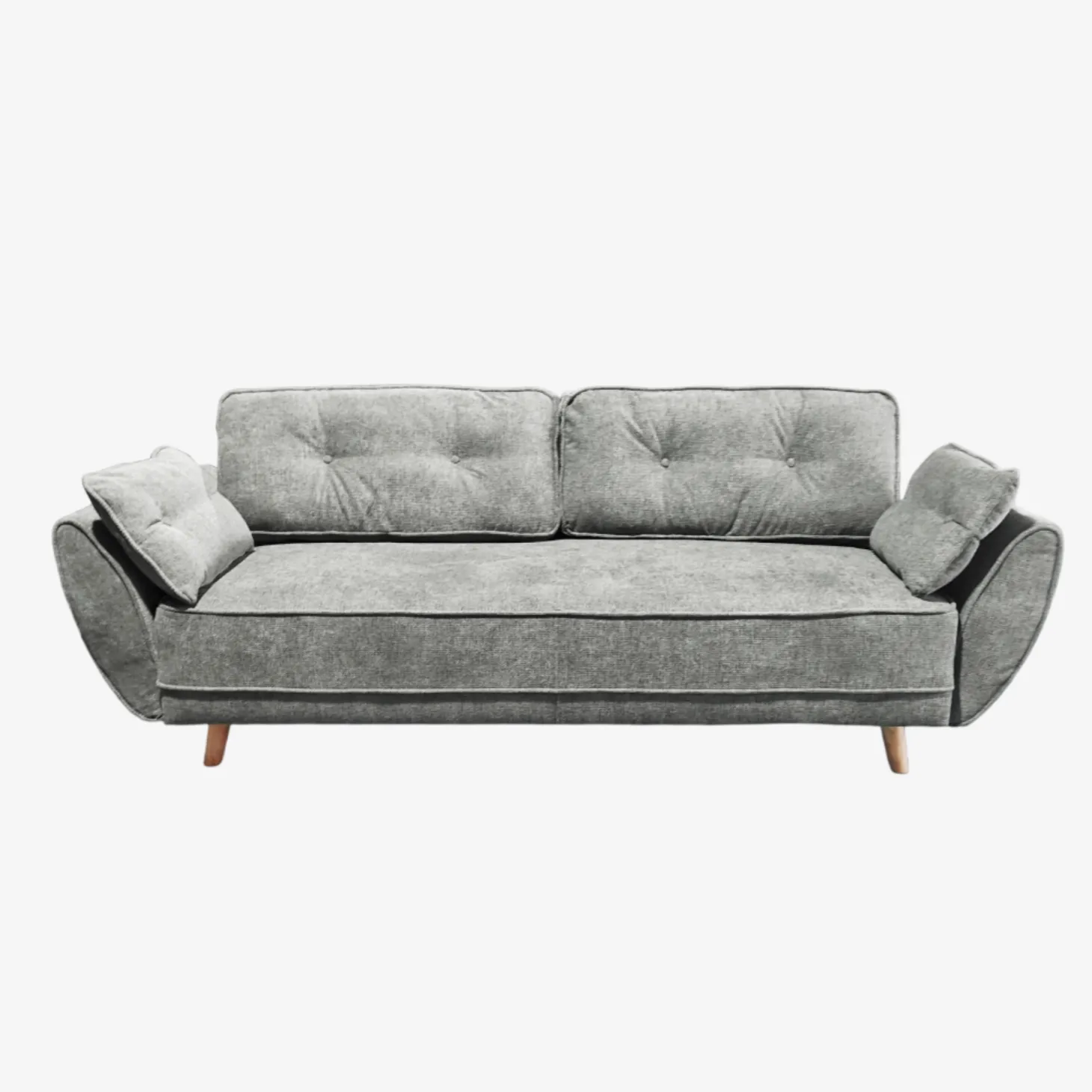 Sofá cama de 3 plazas gris Fules 212x85x85cm