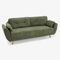 Sofá cama de 3 plazas verde Fules 212x85x85cm