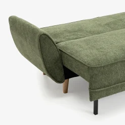 Sofá cama de 3 plazas verde Fules 212x85x85cm