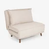 Sofá cama individual crema 104x92x84cm
