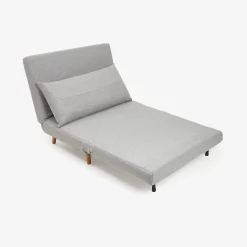 Sofá cama individual gris claro Theo 102x91x82cm