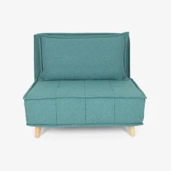 Sofá cama individual verde Luca 104x92x84cm