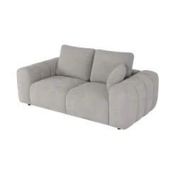Sofá de 2 plazas de chenilla beige Hank 196x100x87 Clau&Chloe