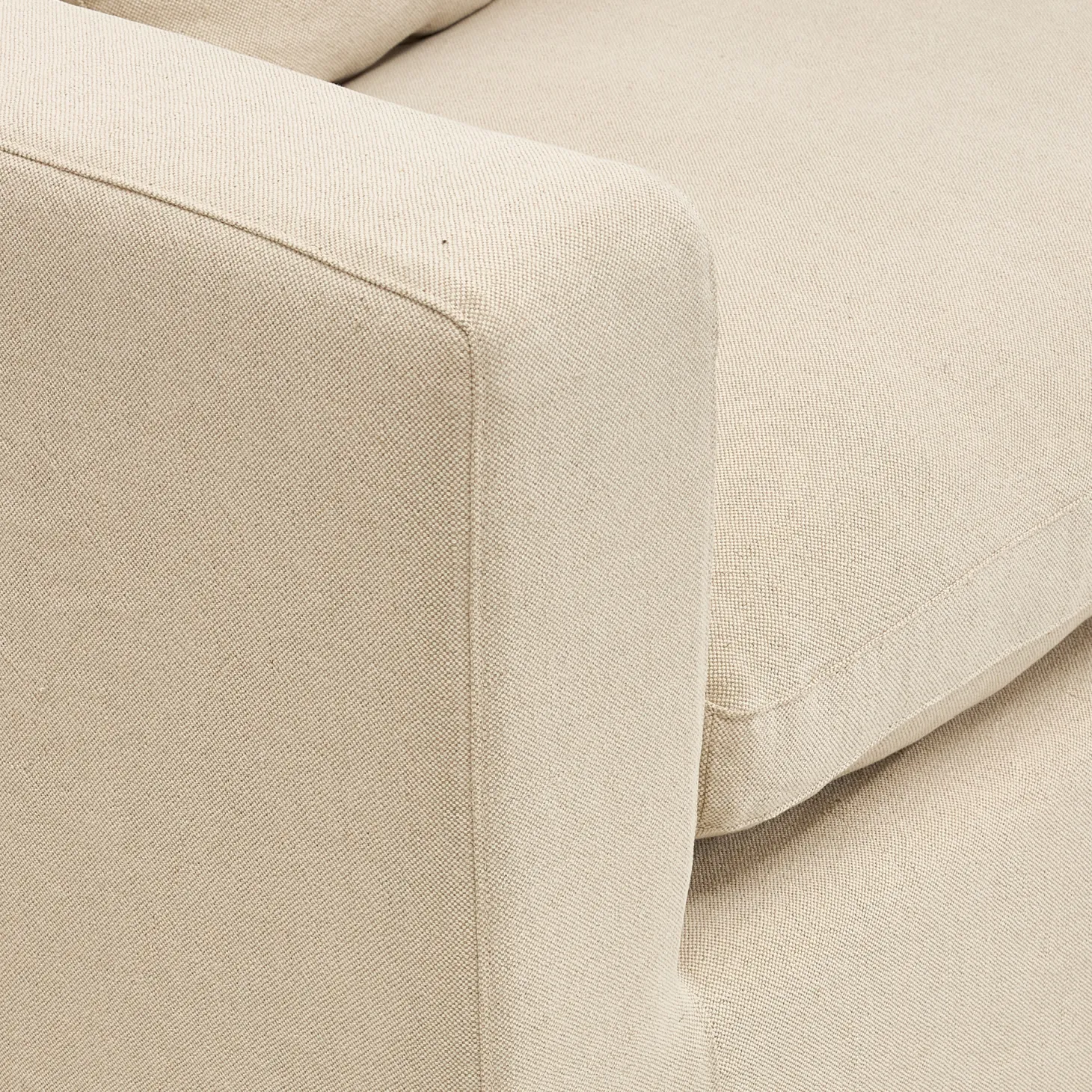 Sofá de 3 plazas de lino beige Aiden 220x110x80 Clau&Chloe