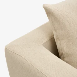 Sofá de 3 plazas de lino beige Aiden 220x110x80 Clau&Chloe