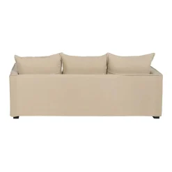 Sofá de 3 plazas de lino y algodón beige Bristol 220x95x90cm
