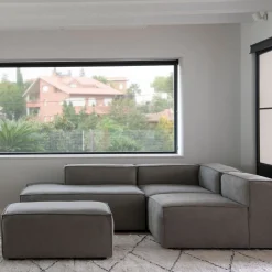 Sofá modular con chaise longue gris Arlo 350x170cm Clau&Chloe