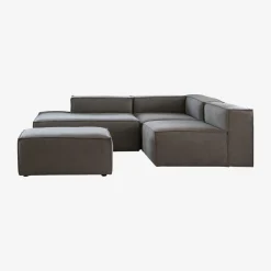 Sofá modular con chaise longue gris Arlo 350x170cm Clau&Chloe