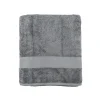 Toalla de ducha de algodón gris oscuro Vic 70x140cm - 500 gr/m²