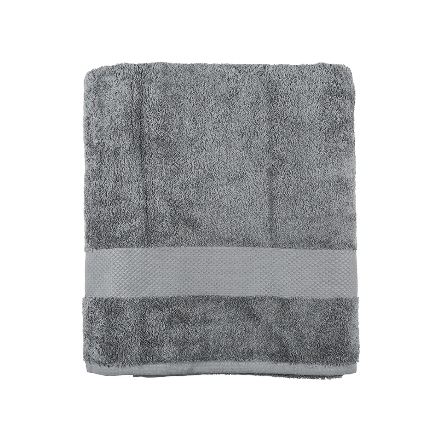 Toalla de ducha de algodón gris oscuro Vic 70x140cm - 500 gr/m²