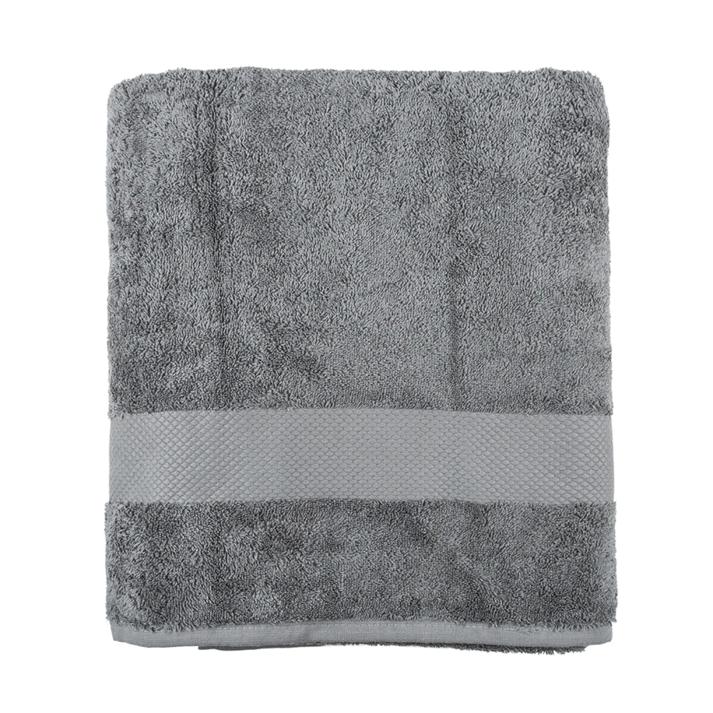 Toalla de ducha XL de algodón gris oscuro Vic 100x150cm - 500 gr/m²