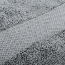 Toalla de ducha XL de algodón gris oscuro Vic 100x150cm - 500 gr/m²