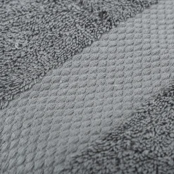 Toalla de lavabo de algodón gris oscuro Vic 50x100cm - 500 gr/m²