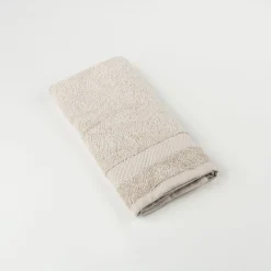 Toalla de tocador de algodón beige Vic 30x50cm - 500 gr/m²