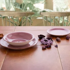 Vajilla de 18 piezas rosa Vita