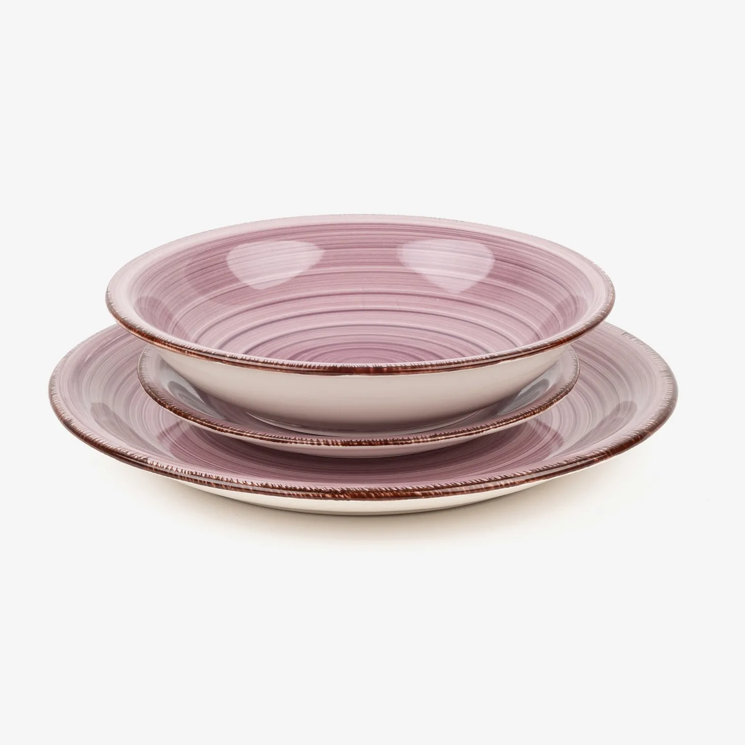 Vajilla de 18 piezas rosa Vita