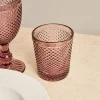 Vaso cristal rosa Diamante 30cl