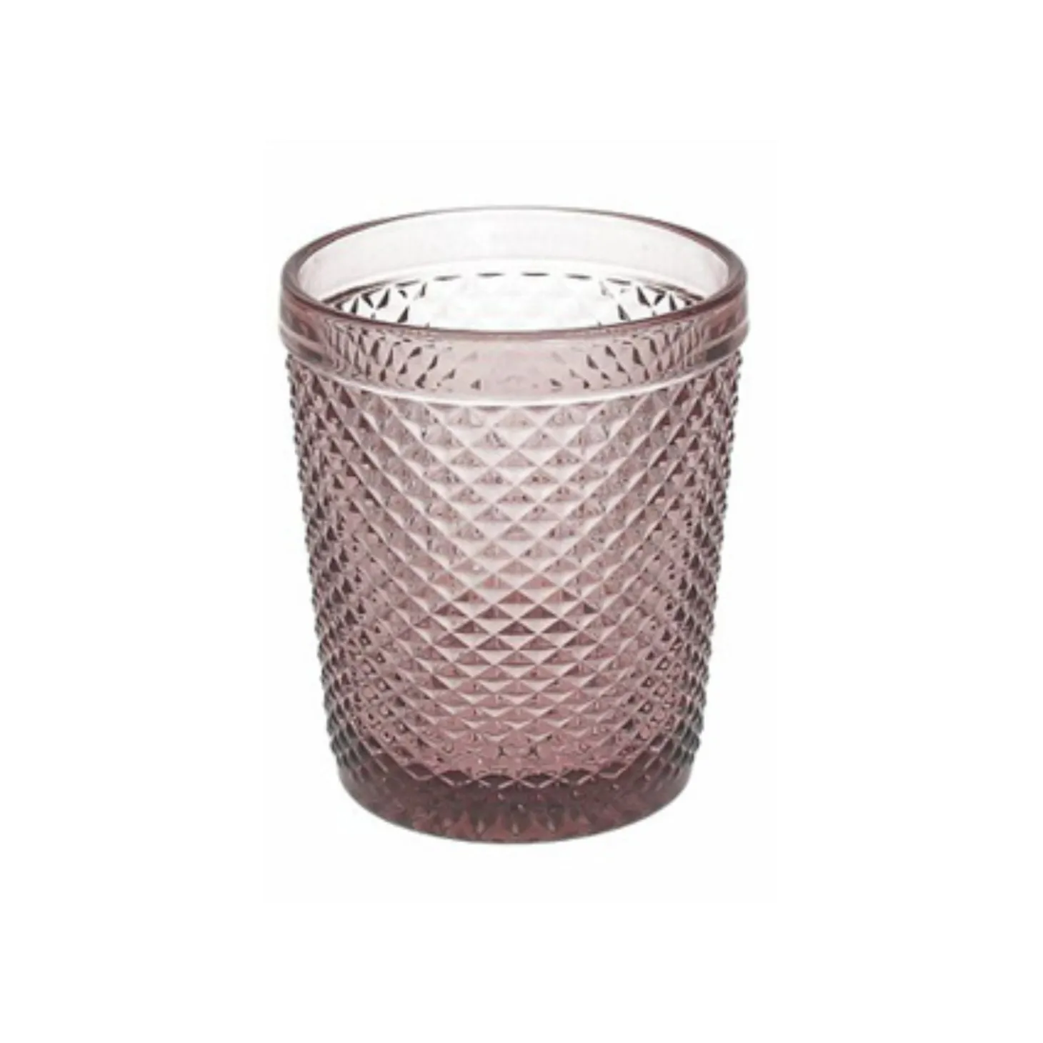 Vaso cristal rosa Diamante 30cl