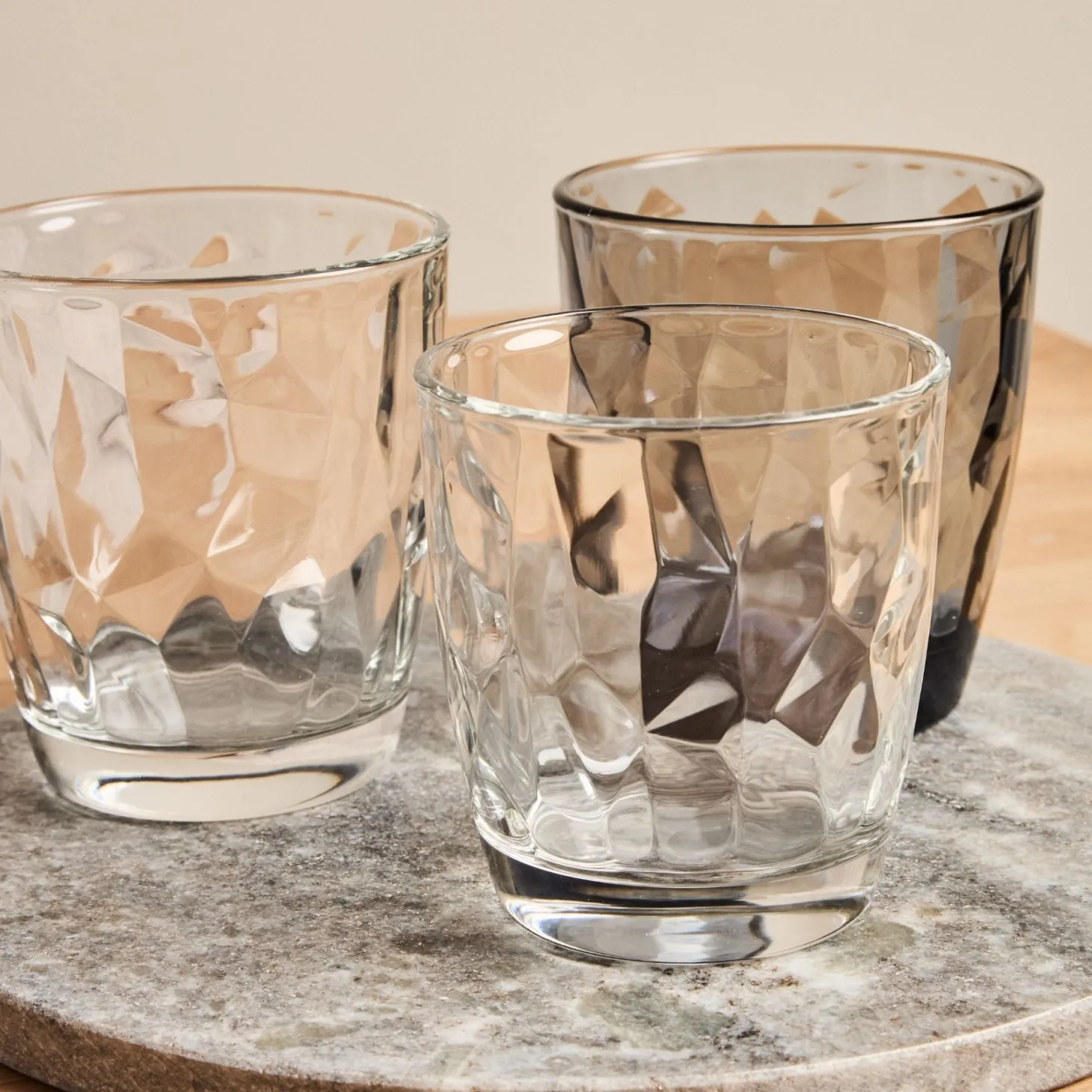 Vaso de agua de cristal transparente Diamond 30cl