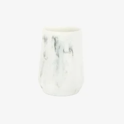Vaso portacepillos efecto mármol Fem Ø7,8cm