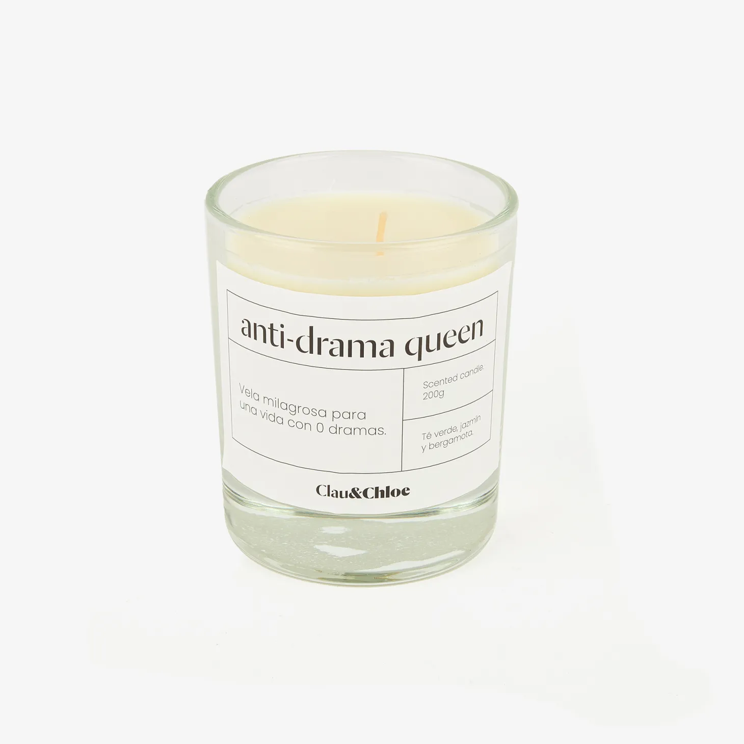 Vela aromática Anti-Drama Queen 200g Ø9x10cm Clau&Chloe