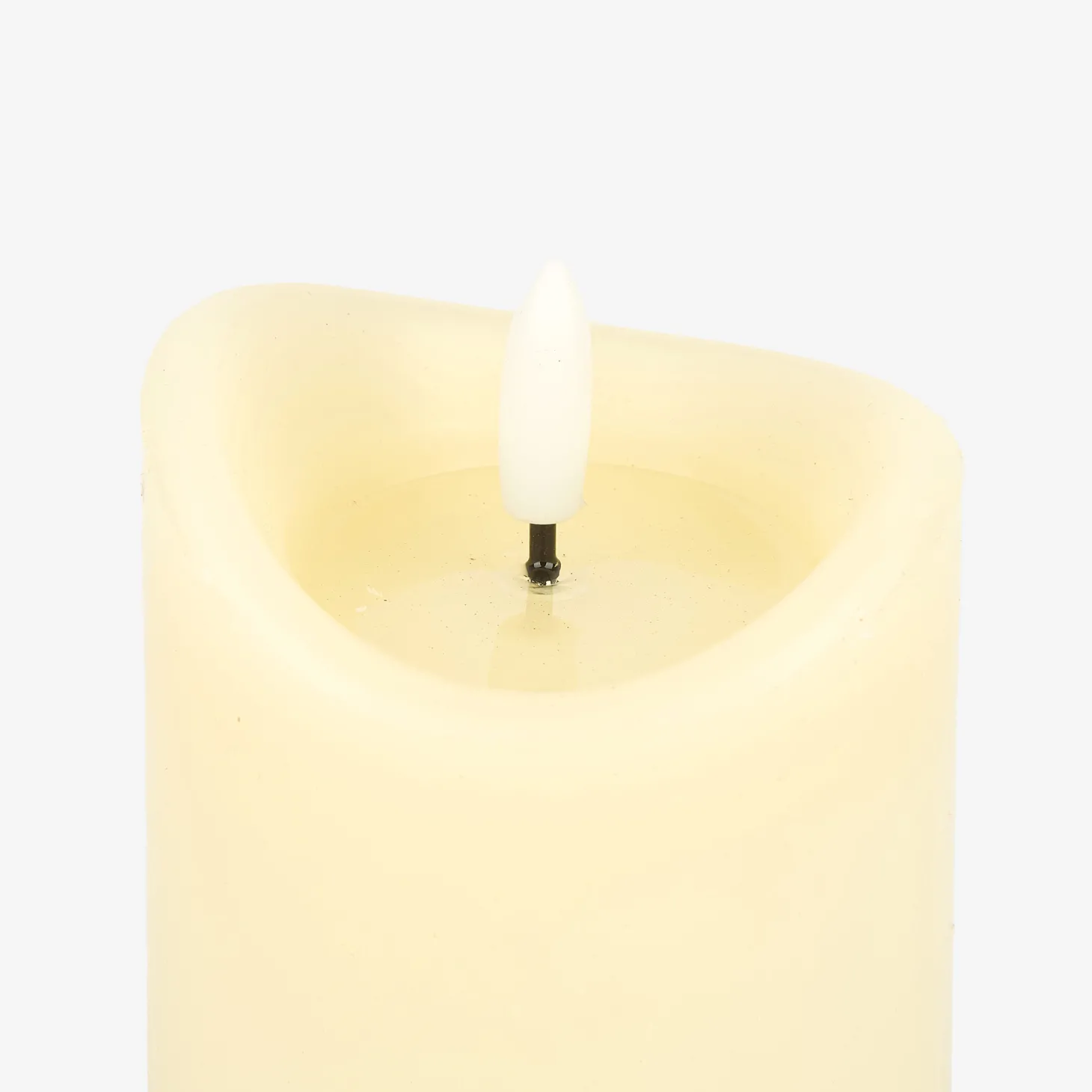 Vela decorativa LED beige Ø7x15cm