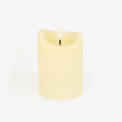 Vela decorativa LED beige Ø7x10cm