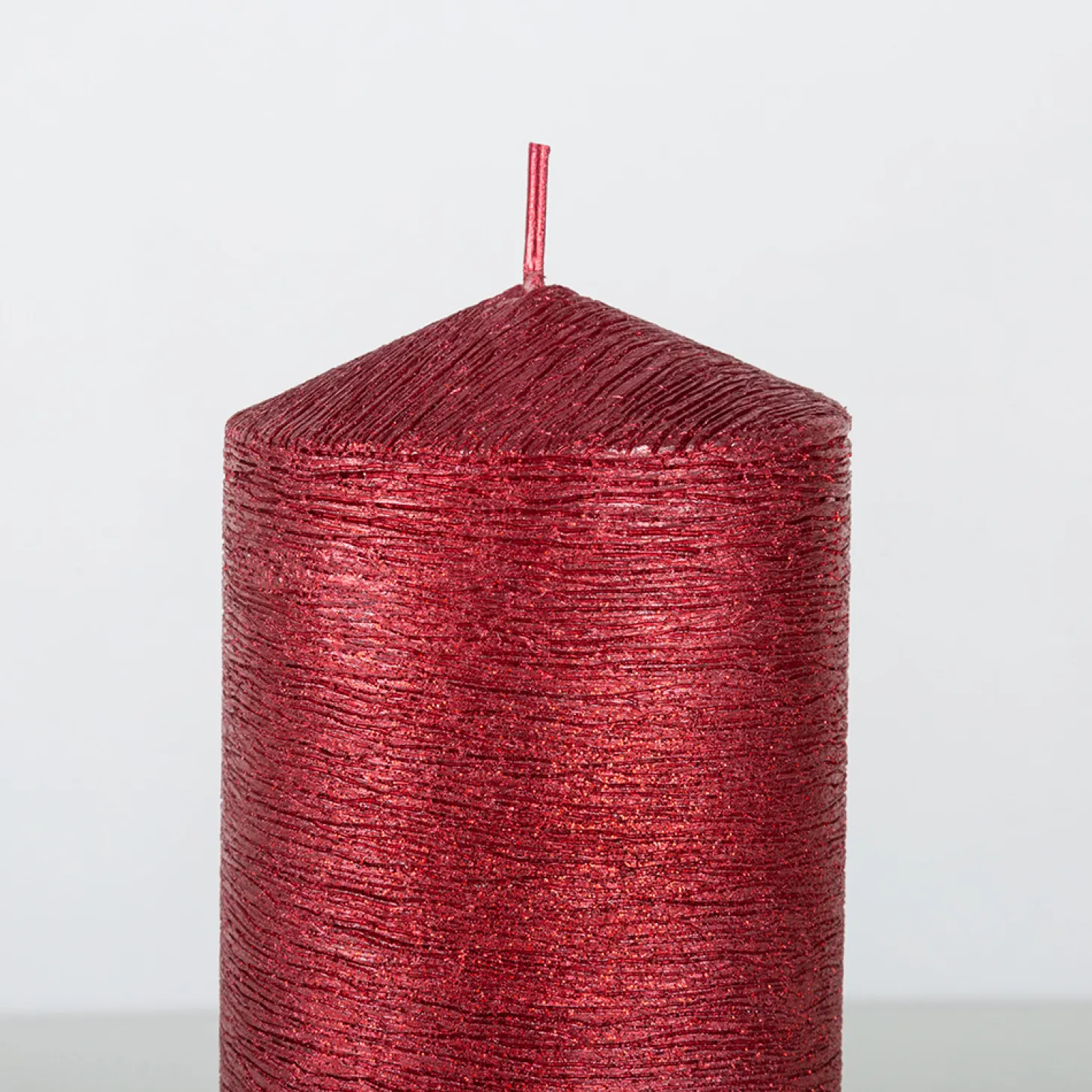 Vela decorativa pilar rojo Ø7x20cm